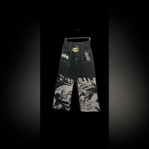 Batman Black Graphic Flare Jeans